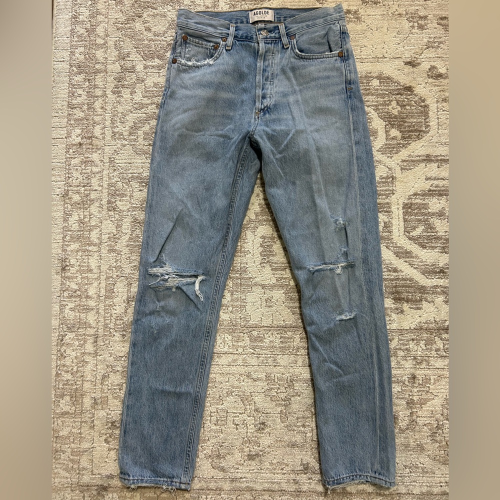 Agolde high rise distressed jamie jean